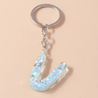 Novi kreativni cvjetni privjesak s inicijalima od 26 slova AZ Abeceda Privjesci za ključeve za žene Djevojke Dekoracija torbice Nakit Dodaci