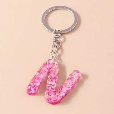 Novi kreativni cvjetni privjesak s inicijalima od 26 slova AZ Abeceda Privjesci za ključeve za žene Djevojke Dekoracija torbice Nakit Dodaci