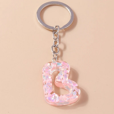 Novi kreativni cvjetni privjesak s inicijalima od 26 slova AZ Abeceda Privjesci za ključeve za žene Djevojke Dekoracija torbice Nakit Dodaci