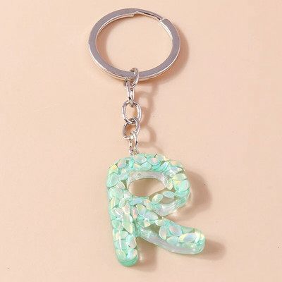 Novi kreativni cvjetni privjesak s inicijalima od 26 slova AZ Abeceda Privjesci za ključeve za žene Djevojke Dekoracija torbice Nakit Dodaci