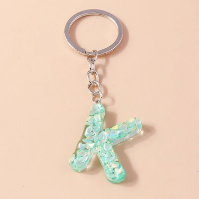 Novi kreativni cvjetni privjesak s inicijalima od 26 slova AZ Abeceda Privjesci za ključeve za žene Djevojke Dekoracija torbice Nakit Dodaci