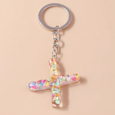 Novi kreativni cvjetni privjesak s inicijalima od 26 slova AZ Abeceda Privjesci za ključeve za žene Djevojke Dekoracija torbice Nakit Dodaci