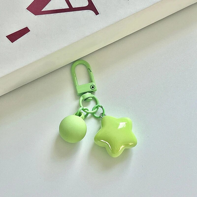 Πολύχρωμο Stars Μπρελόκ Ρητίνη Ρητίνη Star Μπρελόκ Γυναικεία Θήκη Ακουστικών Κοριτσίστικο Σακίδιο πλάτης Διακόσμηση κλειδιού αυτοκινήτου