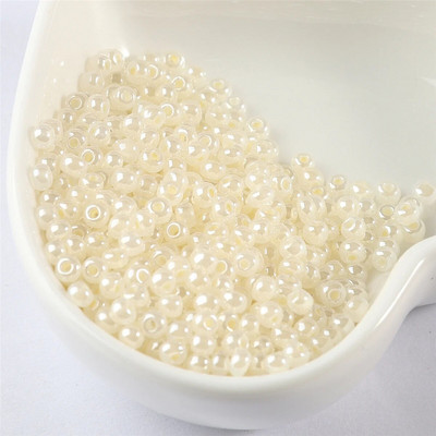 2mm/3mm/4mm Κρέμα Ομοιόμορφο Στρογγυλό Γυάλινο Γούρι για Δαχτυλίδι Κατασκευής Κοσμημάτων Κολιέ Βραχιόλι Χάντρες Diy Αξεσουάρ