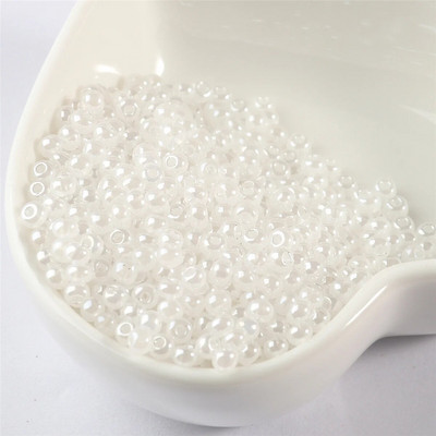 2mm/3mm/4mm Κρέμα Ομοιόμορφο Στρογγυλό Γυάλινο Γούρι για Δαχτυλίδι Κατασκευής Κοσμημάτων Κολιέ Βραχιόλι Χάντρες Diy Αξεσουάρ