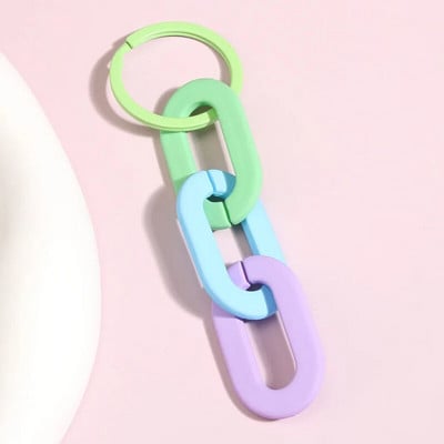 Šareni akrilni plastični lančić za ključeve Privjesak za ključeve Kreativni ručno izrađeni privjesak za ključeve za žene Muškarci Dodaci za torbice DIY Darovi za prijateljstvo