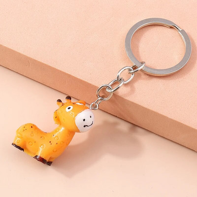 Jauka multfilma 3D dzīvnieks suns atslēgu piekariņš zilonis kaķis atslēgu piekariņi kuloni atslēgu turētājam sieviešu rokassomu piekariņi DIY rotaslietas dāvanas