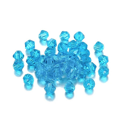 200Pcs 3mm ΑΒ Έγχρωμες γυαλιστερές γυάλινες χάντρες Loose Spacer Bicone Crystals Χάντρες για Αξεσουάρ κατασκευής κοσμημάτων βραχιολιών DIY