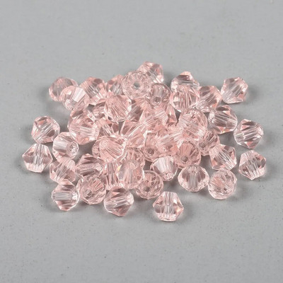 200Pcs 3mm ΑΒ Έγχρωμες γυαλιστερές γυάλινες χάντρες Loose Spacer Bicone Crystals Χάντρες για Αξεσουάρ κατασκευής κοσμημάτων βραχιολιών DIY