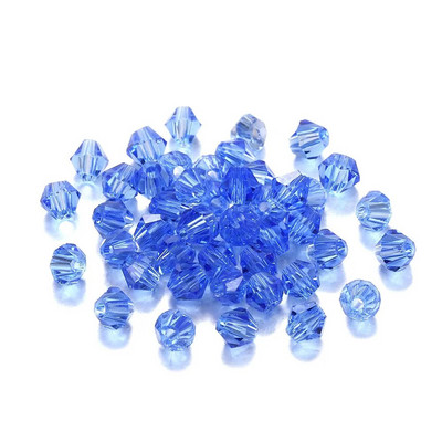 200Pcs 3mm ΑΒ Έγχρωμες γυαλιστερές γυάλινες χάντρες Loose Spacer Bicone Crystals Χάντρες για Αξεσουάρ κατασκευής κοσμημάτων βραχιολιών DIY