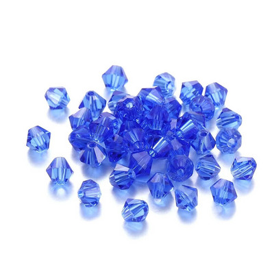 200Pcs 3mm ΑΒ Έγχρωμες γυαλιστερές γυάλινες χάντρες Loose Spacer Bicone Crystals Χάντρες για Αξεσουάρ κατασκευής κοσμημάτων βραχιολιών DIY