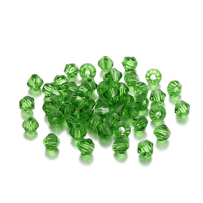 200Pcs 3mm ΑΒ Έγχρωμες γυαλιστερές γυάλινες χάντρες Loose Spacer Bicone Crystals Χάντρες για Αξεσουάρ κατασκευής κοσμημάτων βραχιολιών DIY