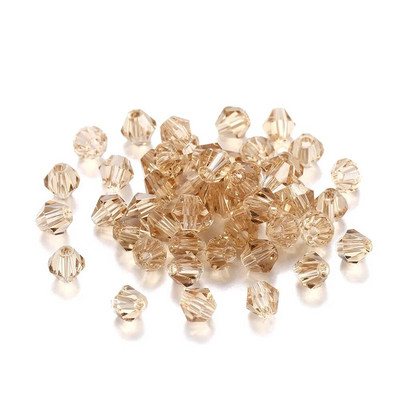 200Pcs 3mm ΑΒ Έγχρωμες γυαλιστερές γυάλινες χάντρες Loose Spacer Bicone Crystals Χάντρες για Αξεσουάρ κατασκευής κοσμημάτων βραχιολιών DIY