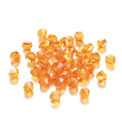 200Pcs 3mm ΑΒ Έγχρωμες γυαλιστερές γυάλινες χάντρες Loose Spacer Bicone Crystals Χάντρες για Αξεσουάρ κατασκευής κοσμημάτων βραχιολιών DIY