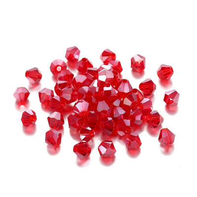 200Pcs 3mm ΑΒ Έγχρωμες γυαλιστερές γυάλινες χάντρες Loose Spacer Bicone Crystals Χάντρες για Αξεσουάρ κατασκευής κοσμημάτων βραχιολιών DIY