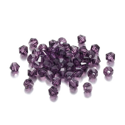 200Pcs 3mm ΑΒ Έγχρωμες γυαλιστερές γυάλινες χάντρες Loose Spacer Bicone Crystals Χάντρες για Αξεσουάρ κατασκευής κοσμημάτων βραχιολιών DIY