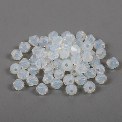 200Pcs 3mm ΑΒ Έγχρωμες γυαλιστερές γυάλινες χάντρες Loose Spacer Bicone Crystals Χάντρες για Αξεσουάρ κατασκευής κοσμημάτων βραχιολιών DIY