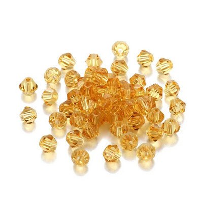 200Pcs 3mm ΑΒ Έγχρωμες γυαλιστερές γυάλινες χάντρες Loose Spacer Bicone Crystals Χάντρες για Αξεσουάρ κατασκευής κοσμημάτων βραχιολιών DIY