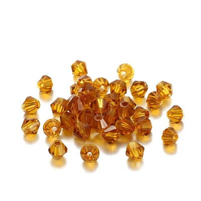 200Pcs 3mm ΑΒ Έγχρωμες γυαλιστερές γυάλινες χάντρες Loose Spacer Bicone Crystals Χάντρες για Αξεσουάρ κατασκευής κοσμημάτων βραχιολιών DIY