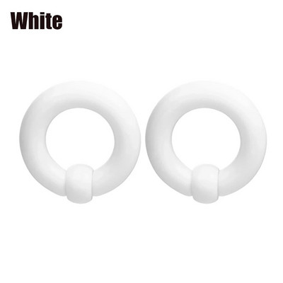 2 tk akrüülist BCR suur, suur, kinnine helmesrõngas kõrvatunneli pistiku laiendaja mõõturid nina vaheseina rõngas kõrvarõngas augustamine keha ehted