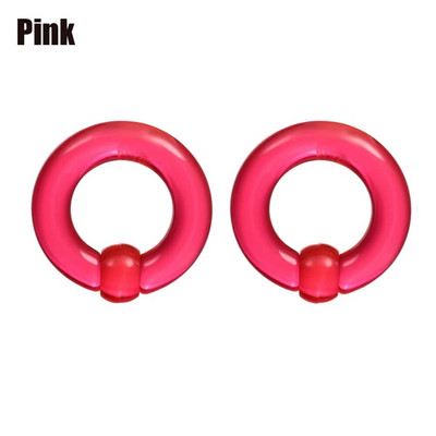 2 tk akrüülist BCR suur, suur, kinnine helmesrõngas kõrvatunneli pistiku laiendaja mõõturid nina vaheseina rõngas kõrvarõngas augustamine keha ehted