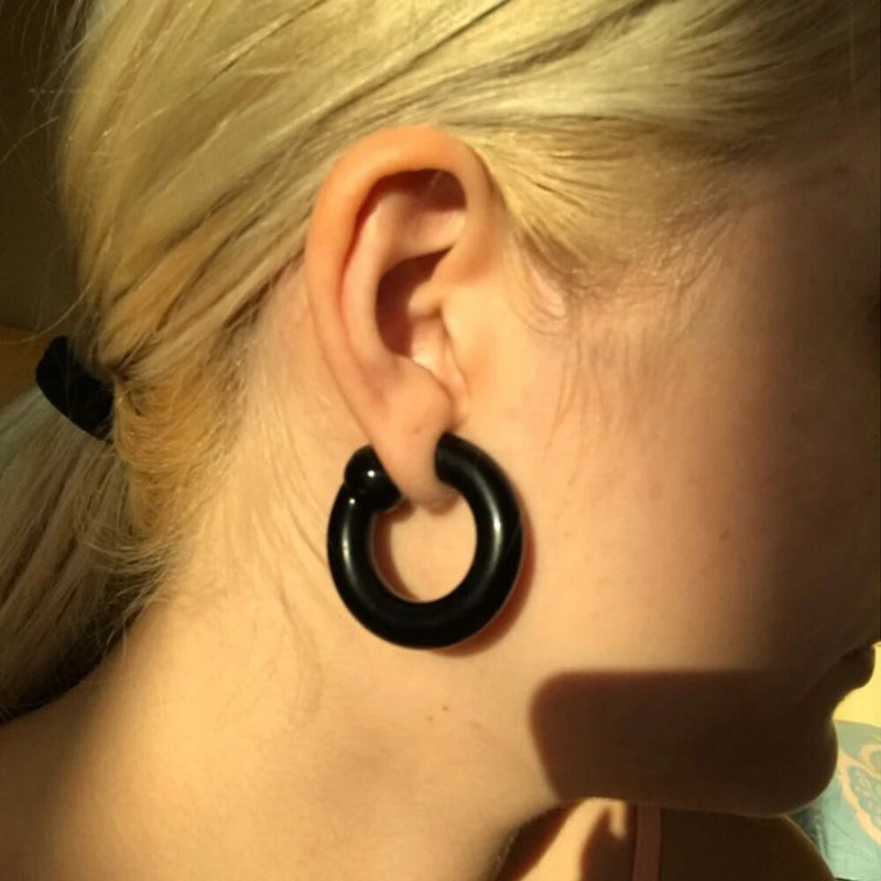 2 tk akrüülist BCR suur, suur, kinnine helmesrõngas kõrvatunneli pistiku laiendaja mõõturid nina vaheseina rõngas kõrvarõngas augustamine keha ehted