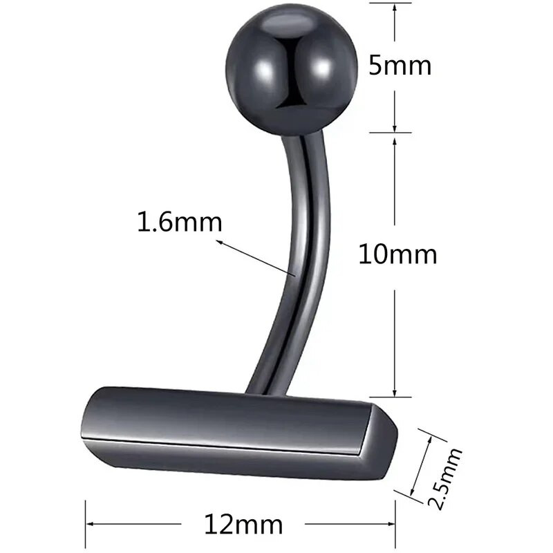 Σέξι κρεμαστό ομφαλό δαχτυλίδι από ανοξείδωτο ατσάλι με διπλό σχήμα T κοσμήματα κοσμήματα για διάτρηση κοιλιάς Ombligo