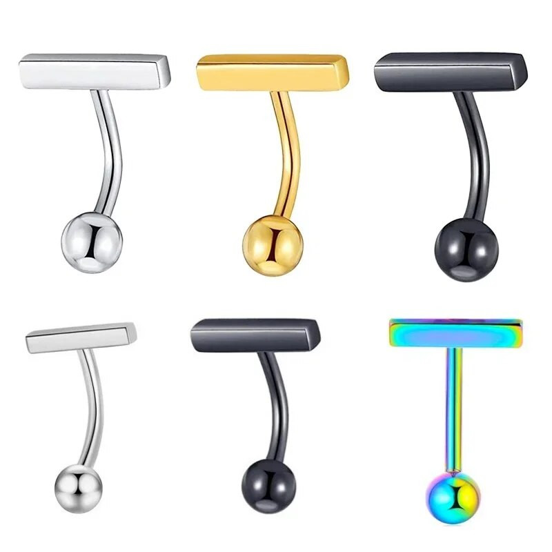 Σέξι κρεμαστό ομφαλό δαχτυλίδι από ανοξείδωτο ατσάλι με διπλό σχήμα T κοσμήματα κοσμήματα για διάτρηση κοιλιάς Ombligo