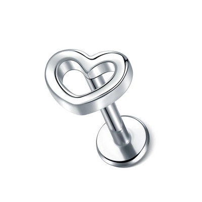 1kom nehrđajućeg čelika zvjezdano srce cvijet naušnica za piercing klin za žene Tragus Helix hrskavica klin piercing nakit za tijelo