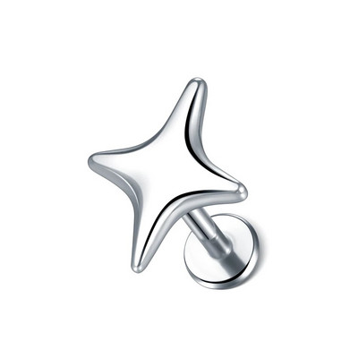 1kom nehrđajućeg čelika zvjezdano srce cvijet naušnica za piercing klin za žene Tragus Helix hrskavica klin piercing nakit za tijelo