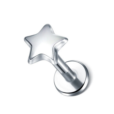 1kom nehrđajućeg čelika zvjezdano srce cvijet naušnica za piercing klin za žene Tragus Helix hrskavica klin piercing nakit za tijelo