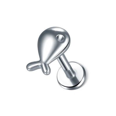 1kom nehrđajućeg čelika zvjezdano srce cvijet naušnica za piercing klin za žene Tragus Helix hrskavica klin piercing nakit za tijelo