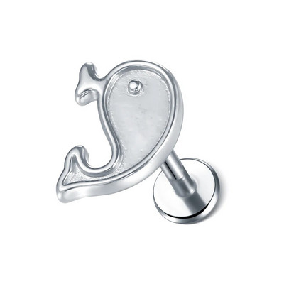 1kom nehrđajućeg čelika zvjezdano srce cvijet naušnica za piercing klin za žene Tragus Helix hrskavica klin piercing nakit za tijelo