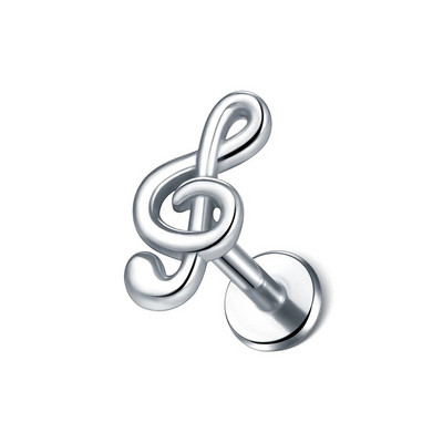 1kom nehrđajućeg čelika zvjezdano srce cvijet naušnica za piercing klin za žene Tragus Helix hrskavica klin piercing nakit za tijelo