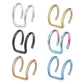 1 ks dámske krúžky na pery, lekárske titánové oceľové falošné krúžky na piercing do nosa, klip na ústa, falošný piercing do tela, klip na obruč