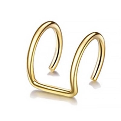 1 ks dámske krúžky na pery, lekárske titánové oceľové falošné krúžky na piercing do nosa, klip na ústa, falošný piercing do tela, klip na obruč