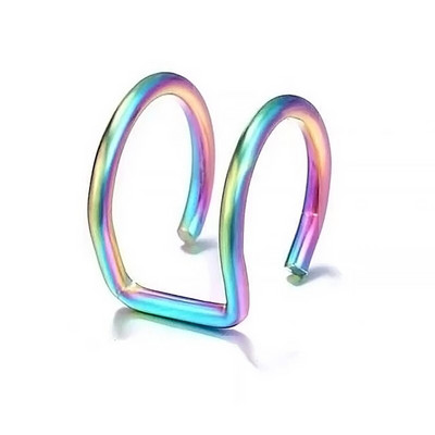 1 ks dámske krúžky na pery, lekárske titánové oceľové falošné krúžky na piercing do nosa, klip na ústa, falošný piercing do tela, klip na obruč