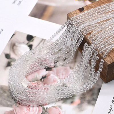 Νέο στυλ Μικτό χρώμα 4 χιλ. Κρυστάλλινες χάντρες Rondell Faceted Glass Beads Loose Spacer Beads for Jewelry Making DIY βραχιόλι