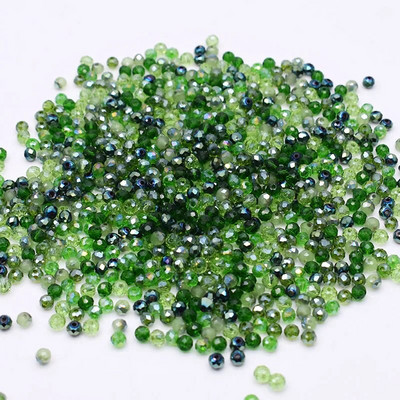 Νέο στυλ Μικτό χρώμα 4 χιλ. Κρυστάλλινες χάντρες Rondell Faceted Glass Beads Loose Spacer Beads for Jewelry Making DIY βραχιόλι