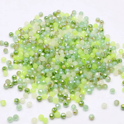 Νέο στυλ Μικτό χρώμα 4 χιλ. Κρυστάλλινες χάντρες Rondell Faceted Glass Beads Loose Spacer Beads for Jewelry Making DIY βραχιόλι