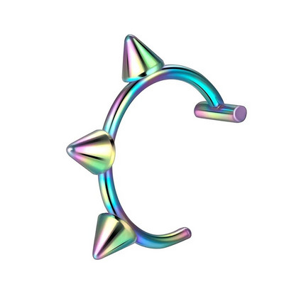 Piercing pentru nas fals din oțel inoxidabil de 10 mm Inele pentru sept inele C Clip pentru buze Cercei Inel pentru nas fals Bijuterii pentru corp pentru femei, fără perforare