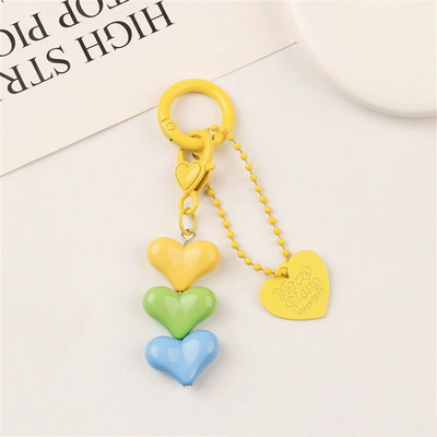 Korejski kreativni akrilni gotički Y2k ljubavni privjesak u obliku srca, slatki, elegantni privjesak za ključeve, poklon, dodaci za mobilni telefon, torba, ukras za ključeve
