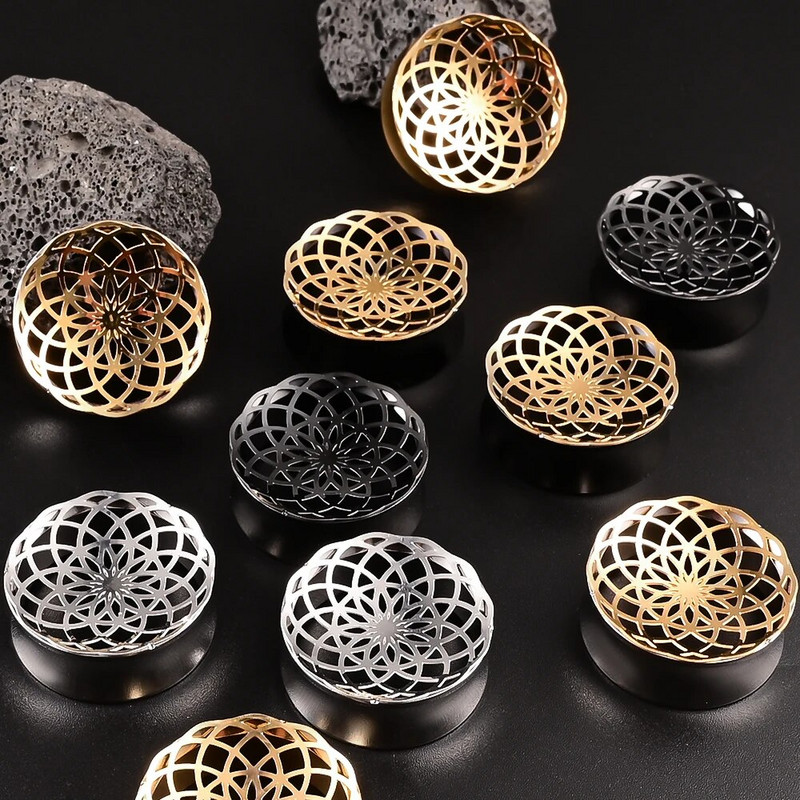 Doearko 2PCS ziedu ausu aizbāžņi nerūsējošā tērauda tuneļi nestuves mērinstrumenti paplašinātājs 8mm-25mm ķermeņa pīrsings modes rotaslietas dāvana