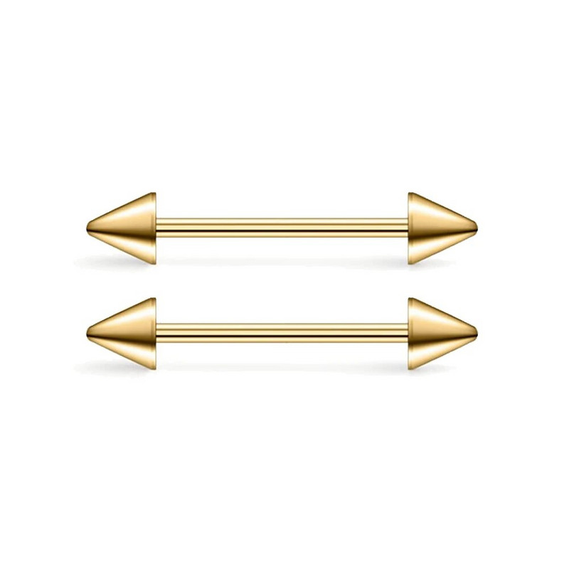 WKOUD 14G prstenovi za jezik od kirurškog čelika, ravne bradavice za bradavice, nakit za piercing za bradavice, dugi prsteni za jezik s mostom od utega