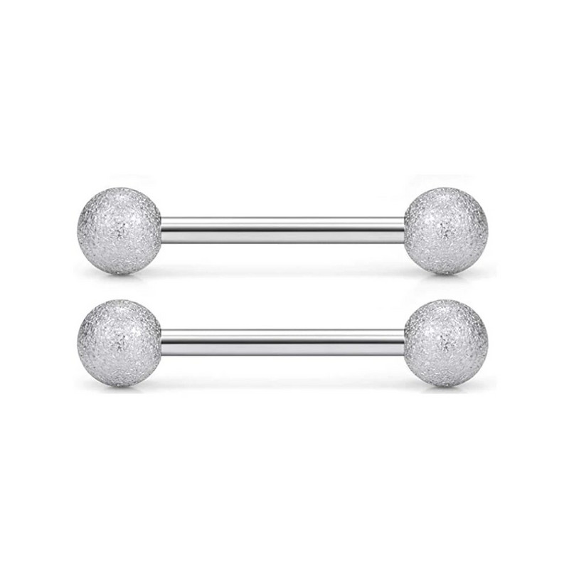 WKOUD 14G prstenovi za jezik od kirurškog čelika, ravne bradavice za bradavice, nakit za piercing za bradavice, dugi prsteni za jezik s mostom od utega