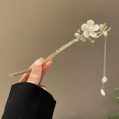 Klasiskās ķīniešu matu sprādzes sievietēm tauriņš Flower Star Fresh roku darbs matu sprādzes Šarms Rotaslietas Aksesuāri Matu rotājumi