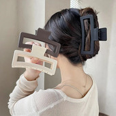 Κορεατικά Μεγάλα Μασίφ Μαλλιά Νύχι Κομψές φουρκέτες Barrette Κλιπ μαλλιών καβούρι για γυναίκες Κορίτσια τετράγωνα καλύμματα κεφαλής Αξεσουάρ μαλλιών Κοσμήματα