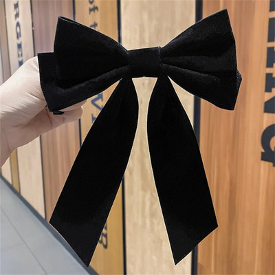 Vintage samta loka matu sprādze, liela vienkrāsaina lente, zirgaste, barrette matu sprādze sievietēm, meitenēm, matu aksesuāri, rotaslieta