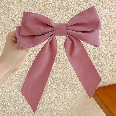 Vintage samta loka matu sprādze, liela vienkrāsaina lente, zirgaste, barrette matu sprādze sievietēm, meitenēm, matu aksesuāri, rotaslieta