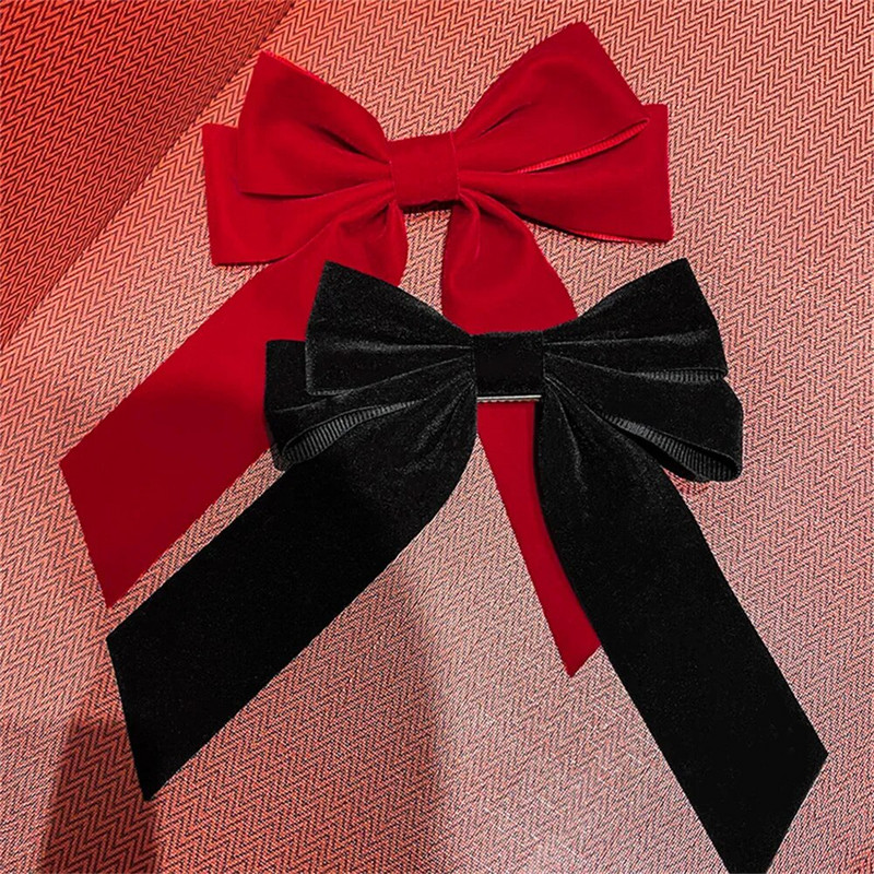 Vintage samta loka matu sprādze, liela vienkrāsaina lente, zirgaste, barrette matu sprādze sievietēm, meitenēm, matu aksesuāri, rotaslieta